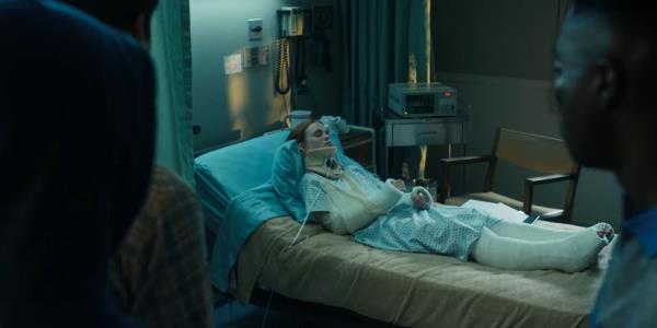 Max in a hospital bed in Stranger Things
