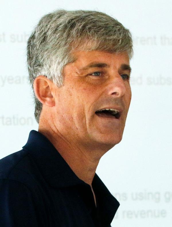 OceanGate CEO and co-founder Stockton Rush speaks at a 2016 presentation in Boston on the findings after an exploration of the SS Andrea Doria wreckage.