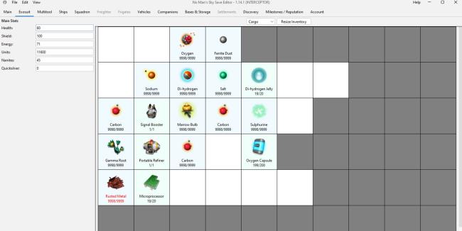 No Man's Sky save editor inventory edit