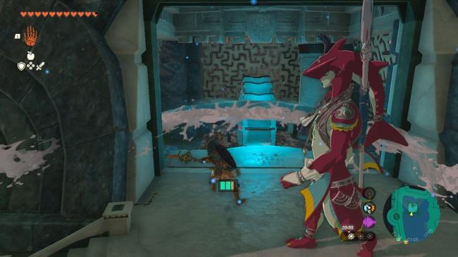 Tears of the Kingdom - Water Temple - Activating a Water Wheel with Sidon's power
